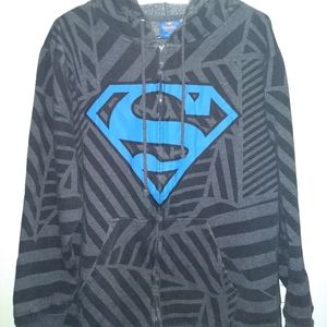 DC Comics Shirts - SUPERMAN HOODIE - Zip-Up Sweatshirt - Comic Logo DC Comics Shirts - SUPERMAN HOODIE - Zip-Up Sweatshirt - Comic Logo